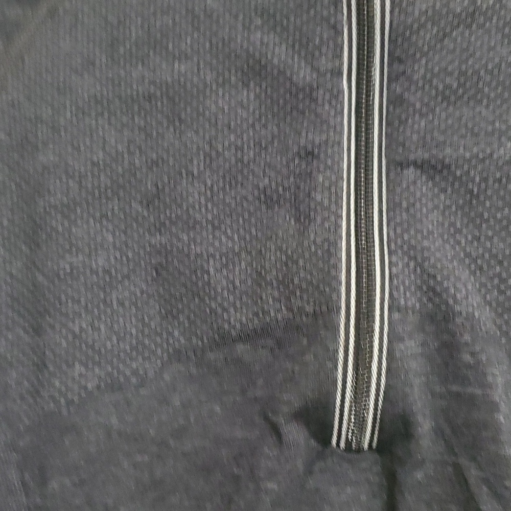 Athleta black ruched mock neck quarter zip long sleeve size Medium - Picture 2 of 8